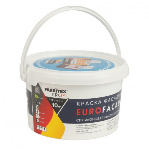 Краска фасадная FARBITEX PROFI EuroFacade белая база А 2 л