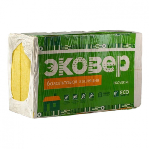 Утеплитель 1000x600x100мм Эковер Экофасад 110кг/м³ 2,4м²