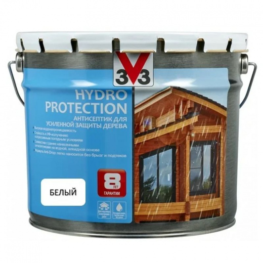 Антисептик для дерева Hydro Protection Белый, 9л