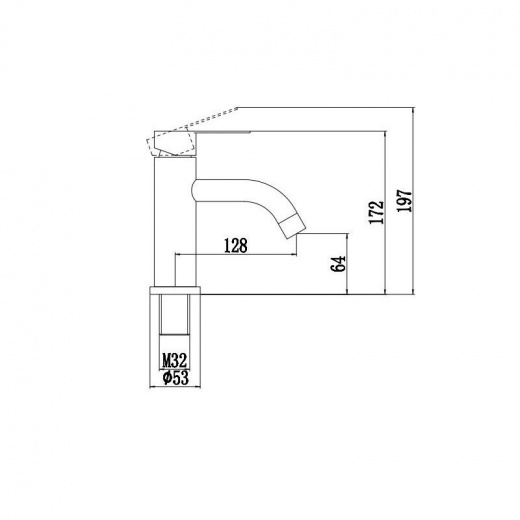 Смеситель для раковины Fmark FS8201Q графит