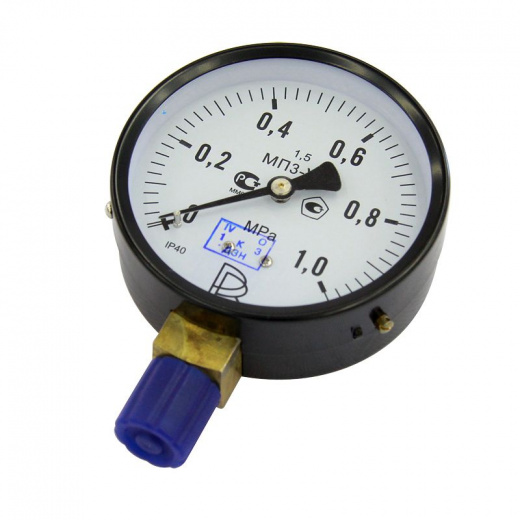 Манометр радиальный 10 бар (кгс/см²), d=100 мм, G1/2", МП3-УМ, ПО "ПРИБОР"