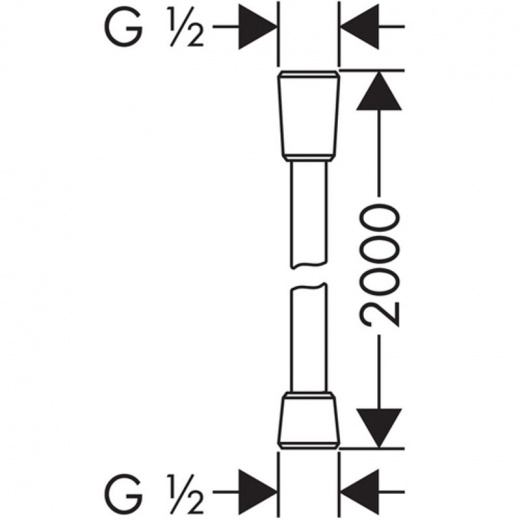 Душевой шланг Hansgrohe Comfortflex 200 см 28169000