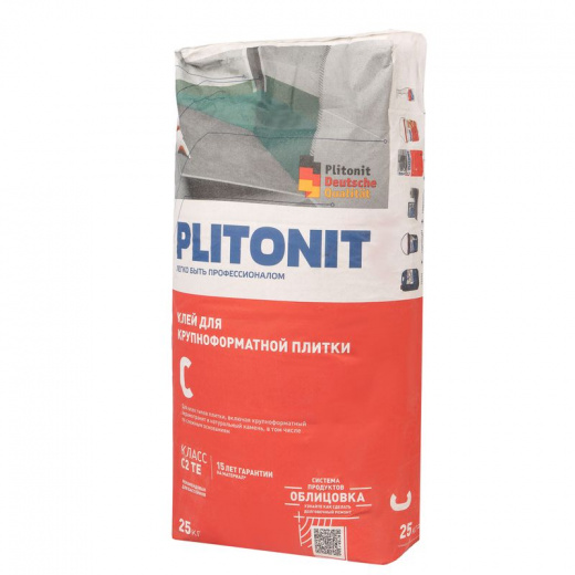 Клей для плитки Plitonit С С2ТЕ 25 кг
