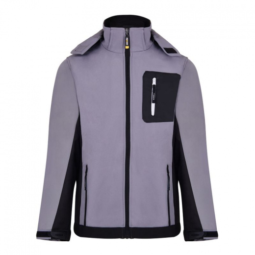 Куртка Softshell с капюшоном XL серая Dowell