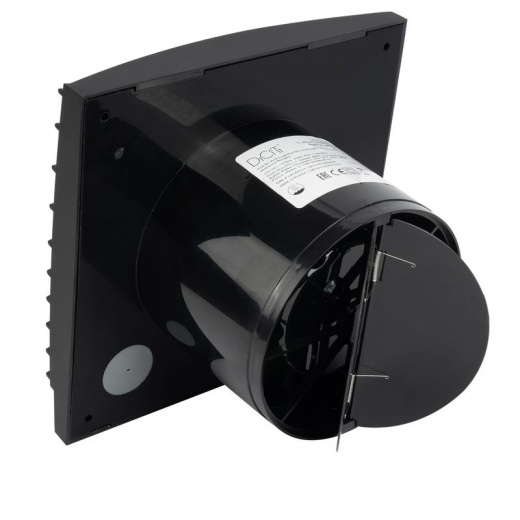 Вентилятор вытяжной D100 25дБ, 90м³/ч, с обратным клапаном SILENT 4C DiCiTi черный -матовый