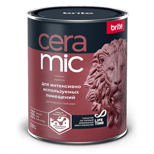 Краска интерьерная Brite Ceramic белая база А 0,9 л
