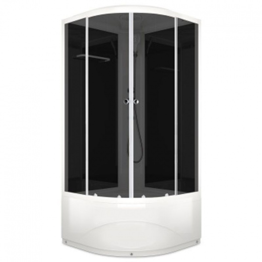 Душевая кабина Domani-Spa Delight Slim 99 высокий поддон 90х90х218 см черные стекла