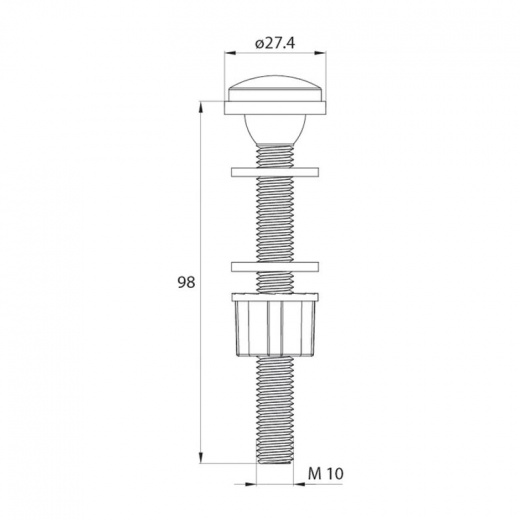 Сливная арматура для бачка Iddis F012400-02K тип B двухкнопочная, комплект