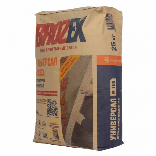 Штукатурка цементная Brozex Универсал М 100 25 кг