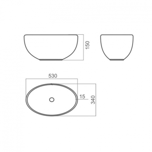 Раковина накладной Sanita Luxe Ringo (4147128 RNGSLWB01)