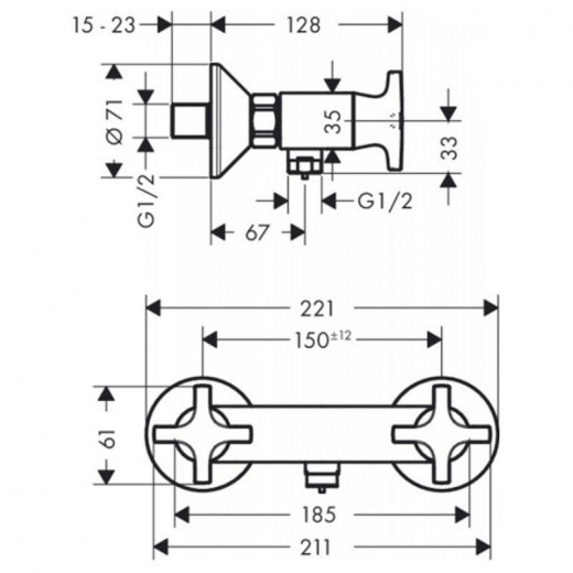 Смеситель для душа Hansgrohe Logis 71260000
