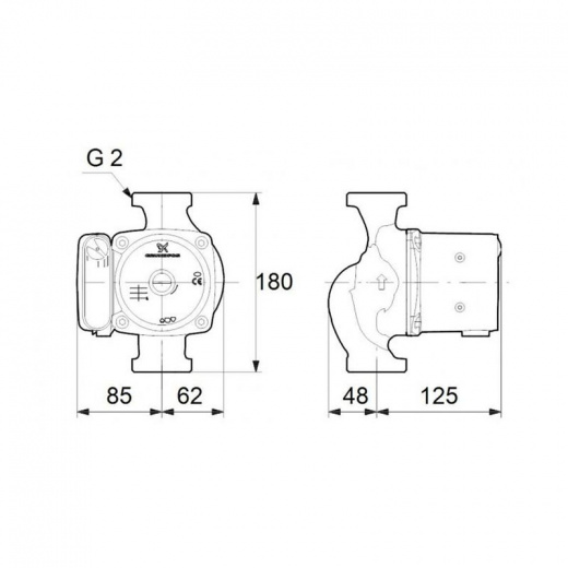 Насос циркуляционный Grundfos UPS 32-80 180