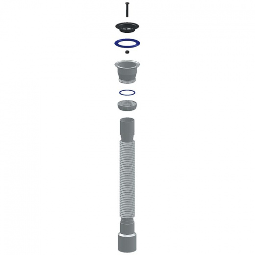 Гофросифон унив 800 мм 1 1/2"х40/50 (нерж вып, винт 80) Unicorn D220