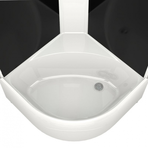 Душевая кабина Domani-Spa Delight Slim 99 высокий поддон 90х90х218 см черные стекла