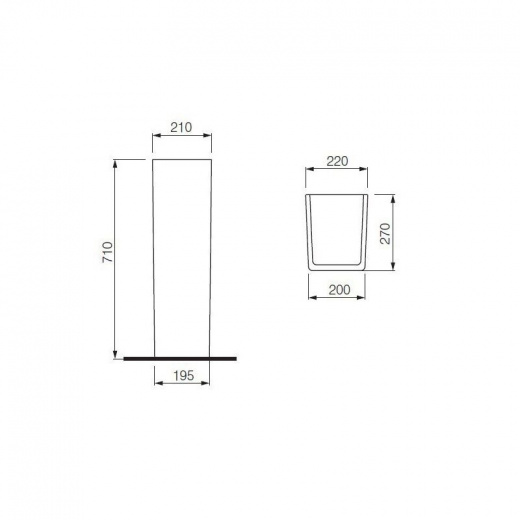 Пьедестал Cersanit City S-PO-CIT50/60/70-w