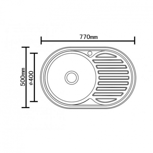 Мойка врезная SKL 7750 ECO L 0.6/160 1P (*15)