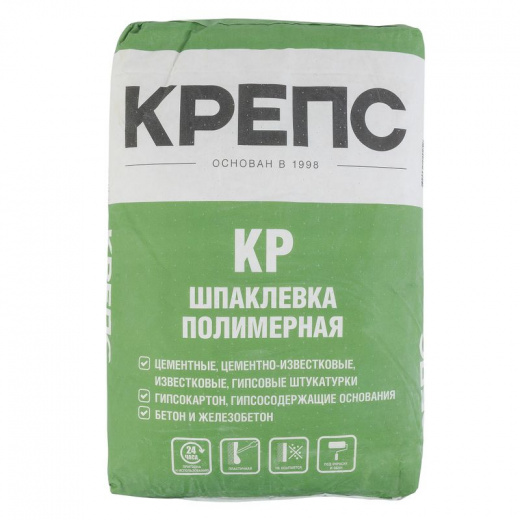 Шпаклевка финишная полимерная Крепс КР белая 20 кг