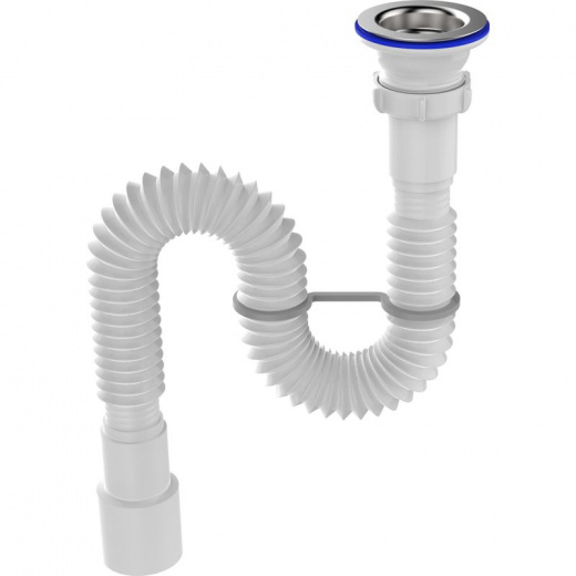 Гофросифон Aquant 1200 мм 1 1/2"х40/50 с нержавеющей решеткой