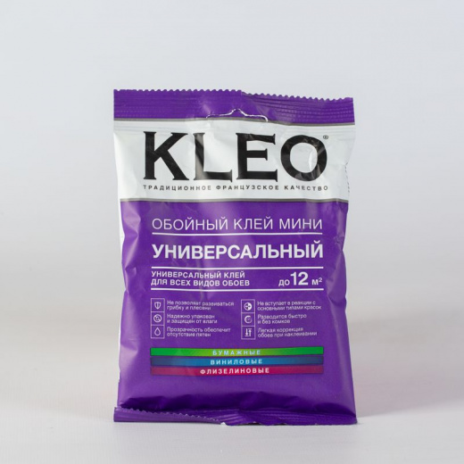 Клей обойный KLEO Мини для всех видов обоев, шоу-бокс, 60гр