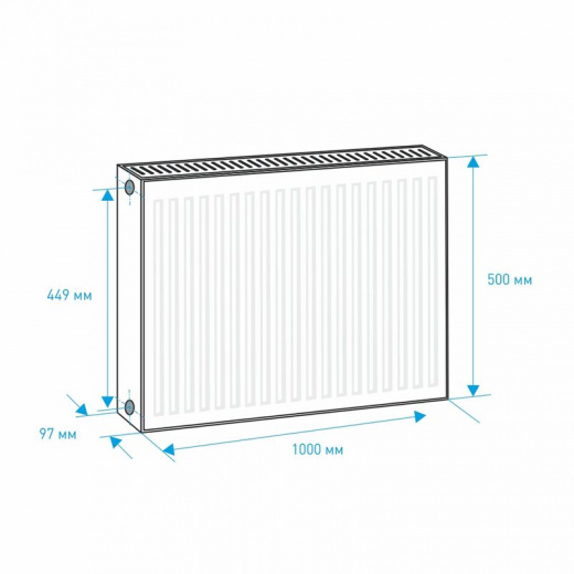 Радиатор стальной панельный 500х1000мм Royal Thermo Compact C22