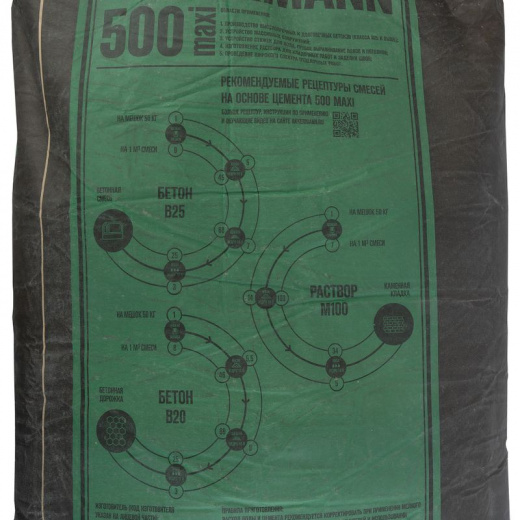 Цемент ЦЕМ II/А-Ш 42,5Н (ПЦ-500 Д20) AKKERMANN maxi 50 кг