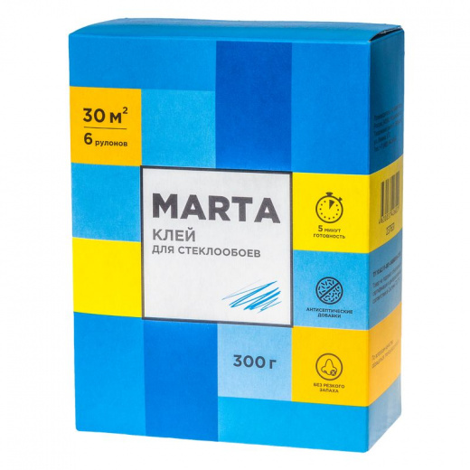 Клей обойный MARTA для стеклообоев,300гр