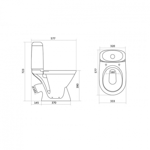 Унитаз-компакт Santek Римини 1WH111758