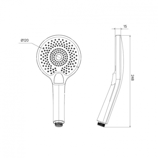 Лейка душевая круглая 3 режима Iddis Optima Home хром