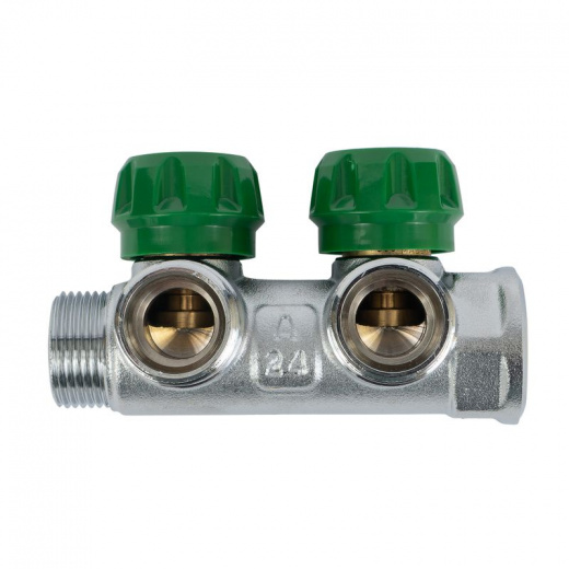 Коллектор регулирующий Stout 3/4", 2 отвода 3/4" евроконус