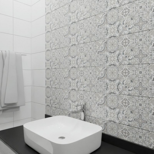 Плитка керамическая Нефрит Керамика Лорена 400х200 мм серая