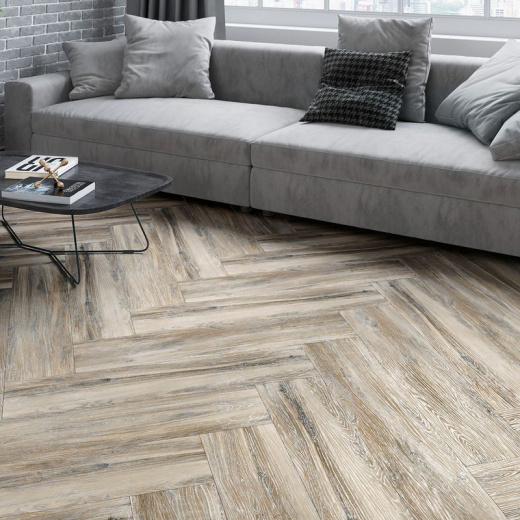 Керамогранит Westwood 200х900х7 мм коричневый матовый Alma Ceramica