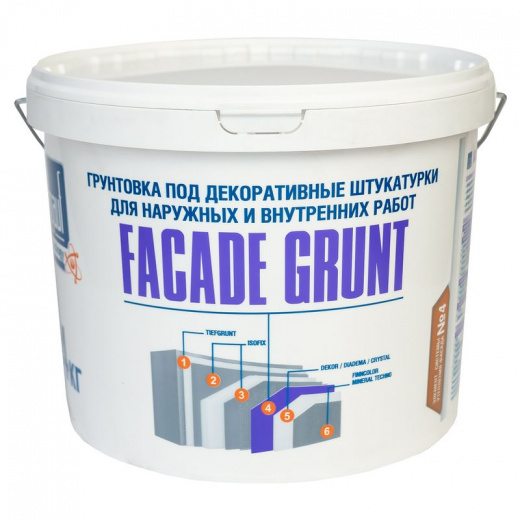 Грунтовка Bergauf Facad Grunt под декоративные штукатурки, 14 кг