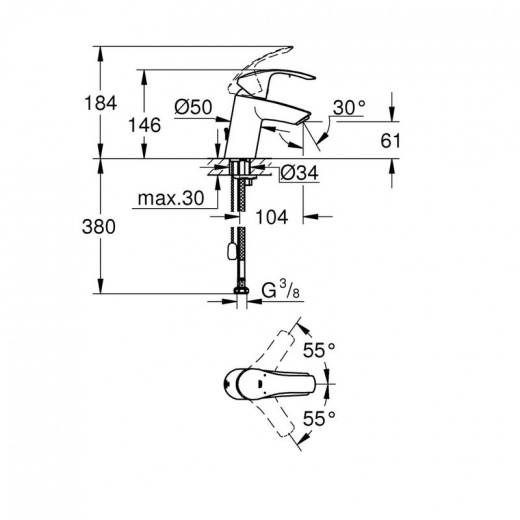 Смеситель для раковины Grohe ESM 33188002