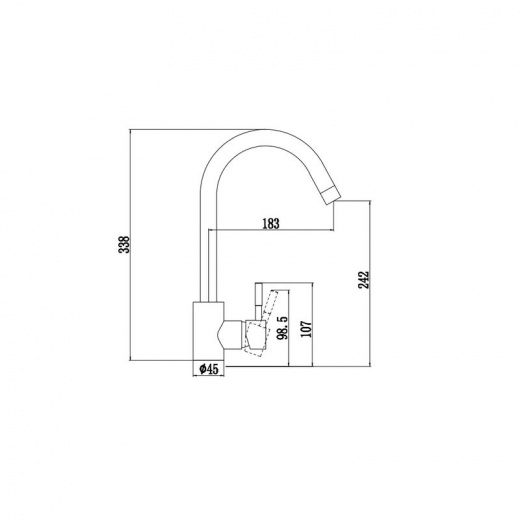 Смеситель для кухни Fmark FS8232Q графит