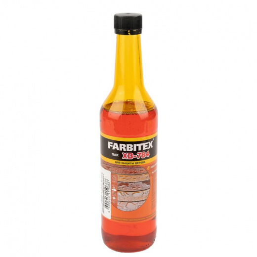 Лак FARBITEX ХВ-784 янтарь 0,5 л