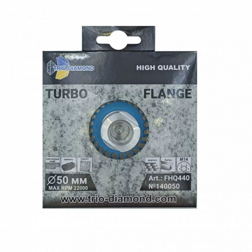 Диск алмазный Trio-Diamond Flange 50x1,8x8xМ14F с фланцем