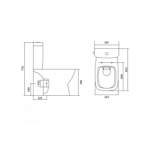 Унитаз-компакт Santek Нео rimless 1WH302418