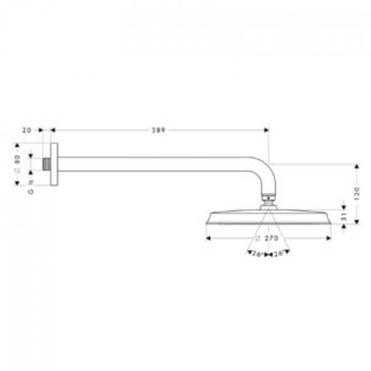Верхний душ Hansgrohe Raindance Classic 1jet 27424000