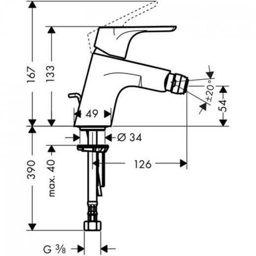 Смеситель для биде Hansgrohe Focus 31920000
