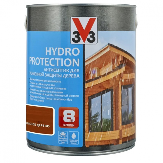 Антисептик для дерева Hydro Protection Красное дерево, 2,5л