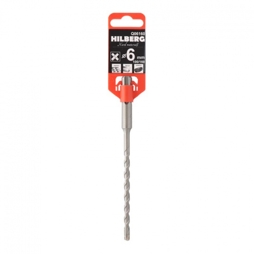Бур SDS+ 6х100х160 мм Quadro Hilberg